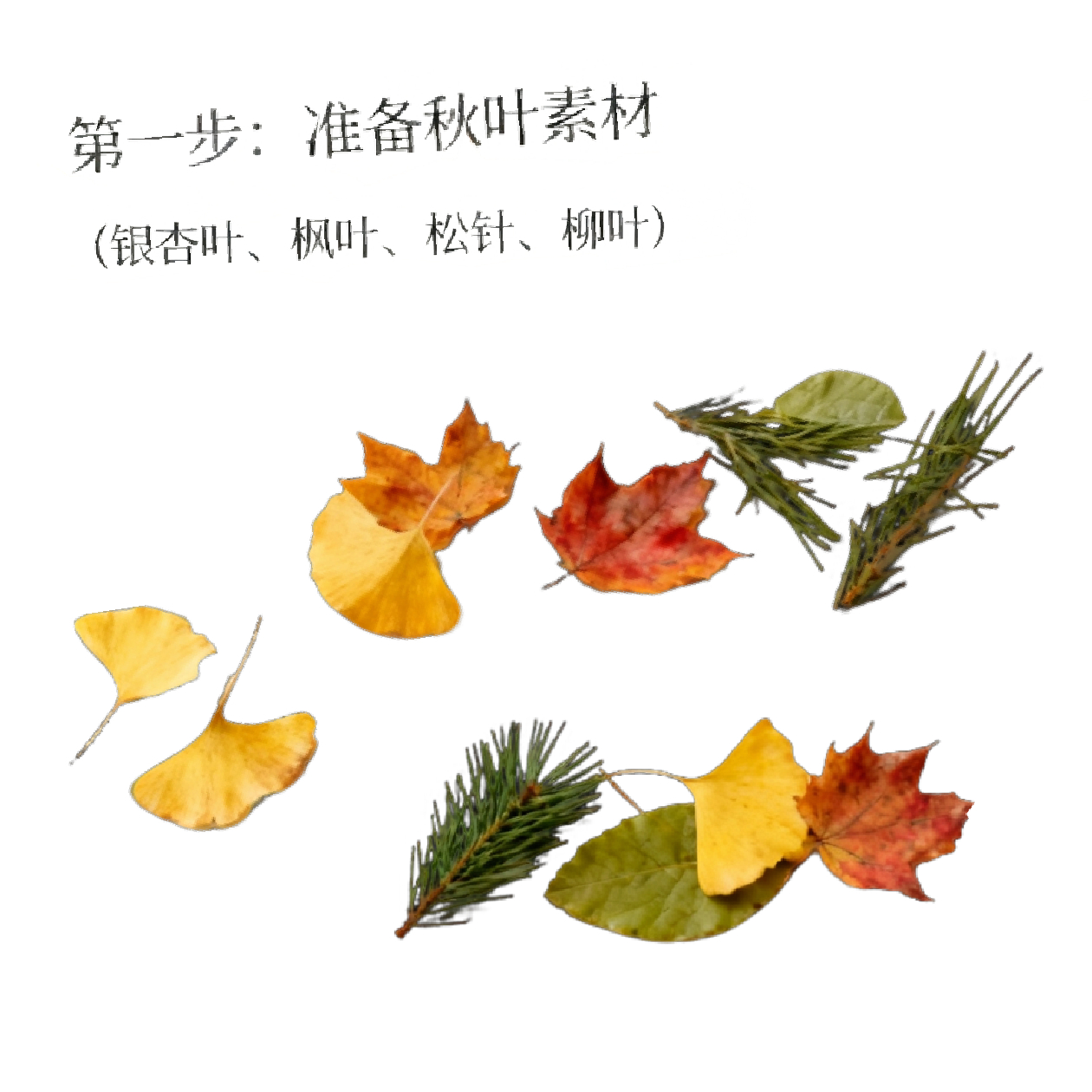 在挑选树叶时，我需要仔细观察每一片叶子的特点，思考它适合表现画面中的哪个部分，这个过程充满了发现的乐趣。