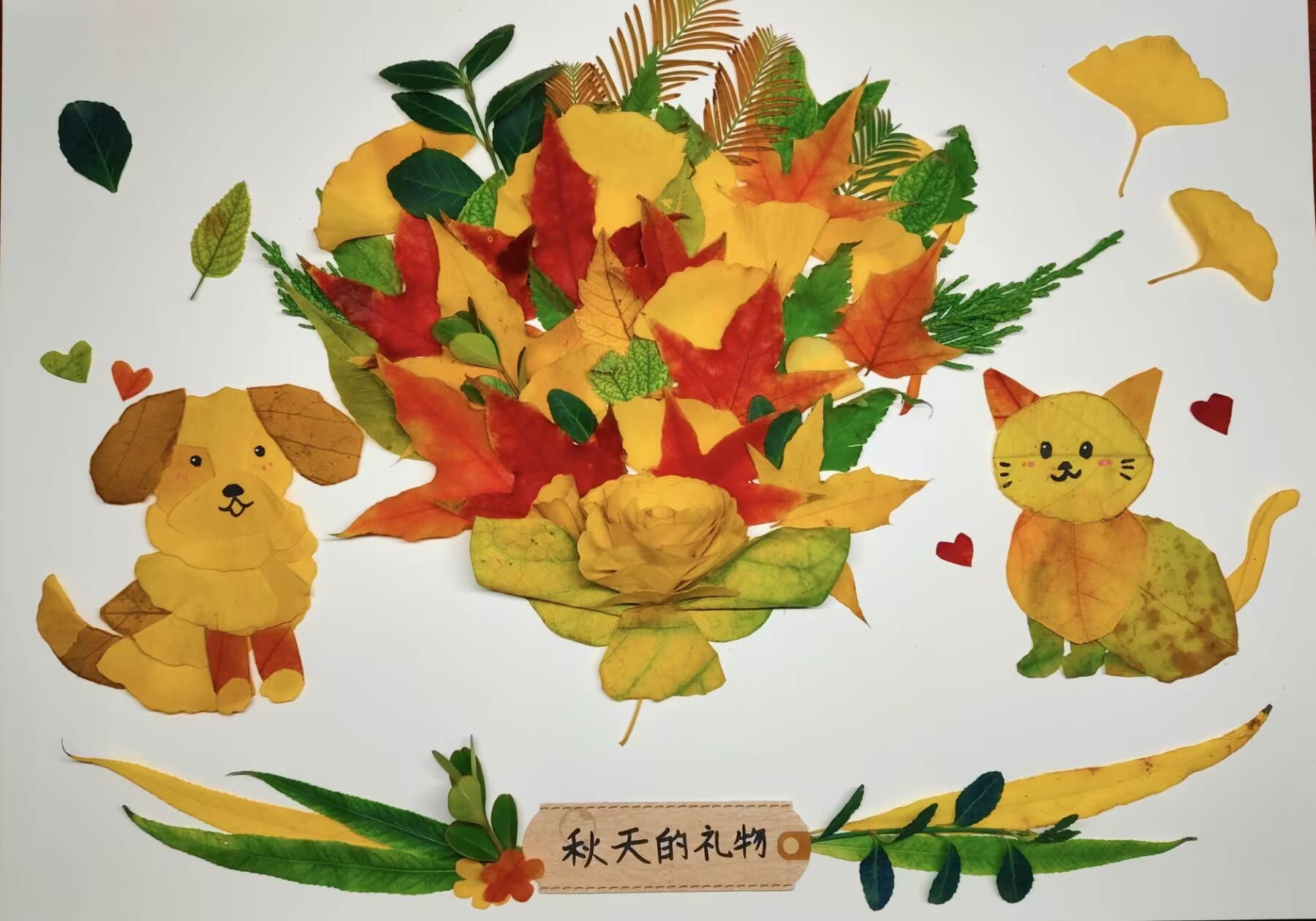 完成作品后，我懂了：秋天不是萧瑟注脚，落叶是生命回归的从容。换种视角便知，秋冬风里满是治愈，低落情绪也能重组得温暖。