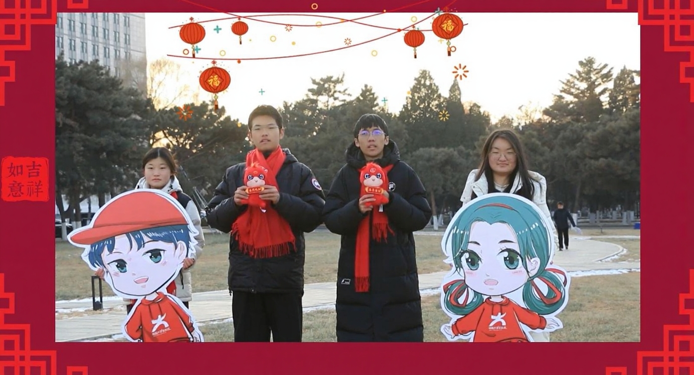 东北大学：红灯笼映初心，红围巾暖寒冬（制图人：于文玉）