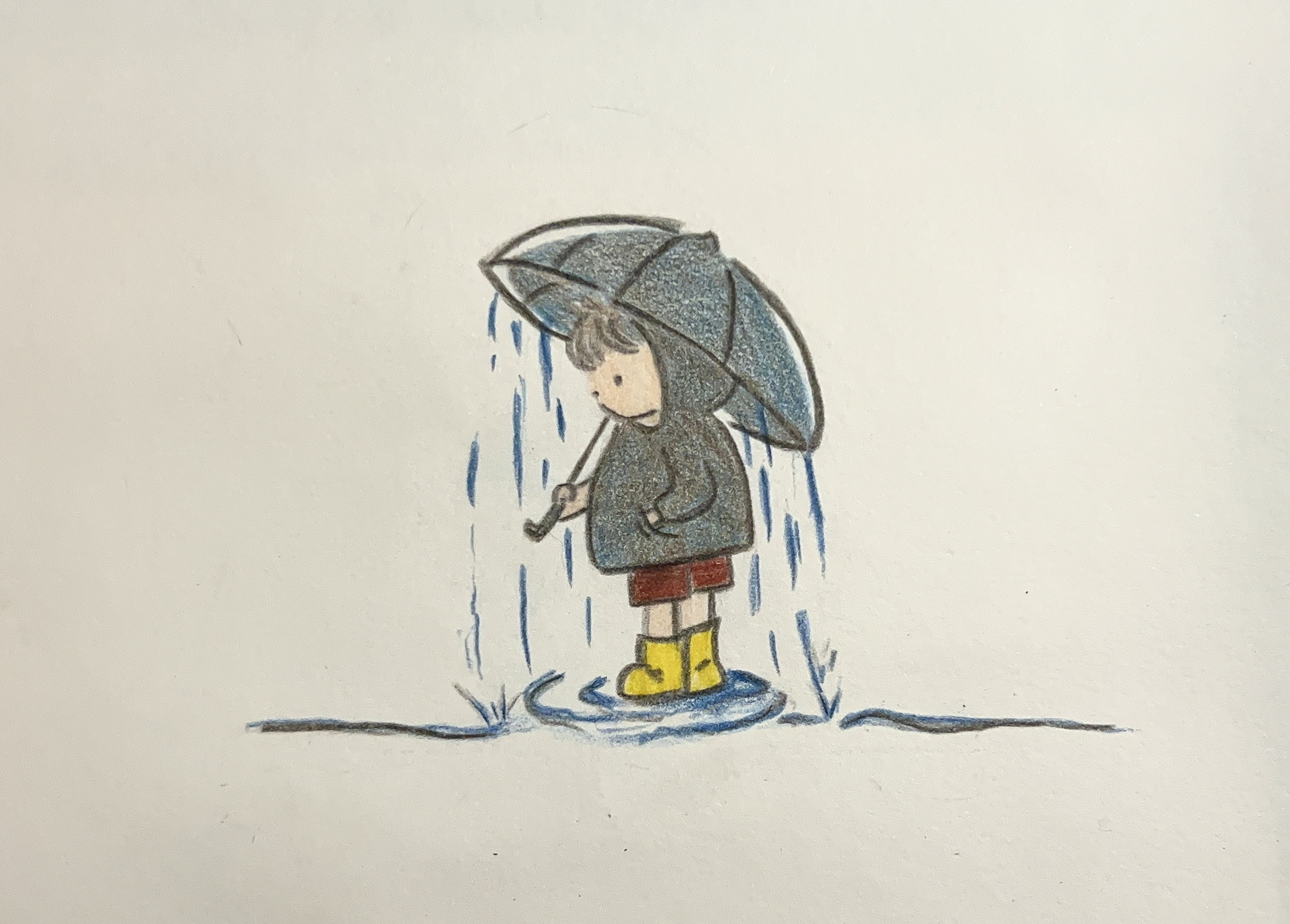 压抑的情绪充斥着我，雨淅淅沥沥地下着，冷瑟的风好似要将我的心吞噬，手中的伞明明撑开着，却不能为我遮挡雨滴。