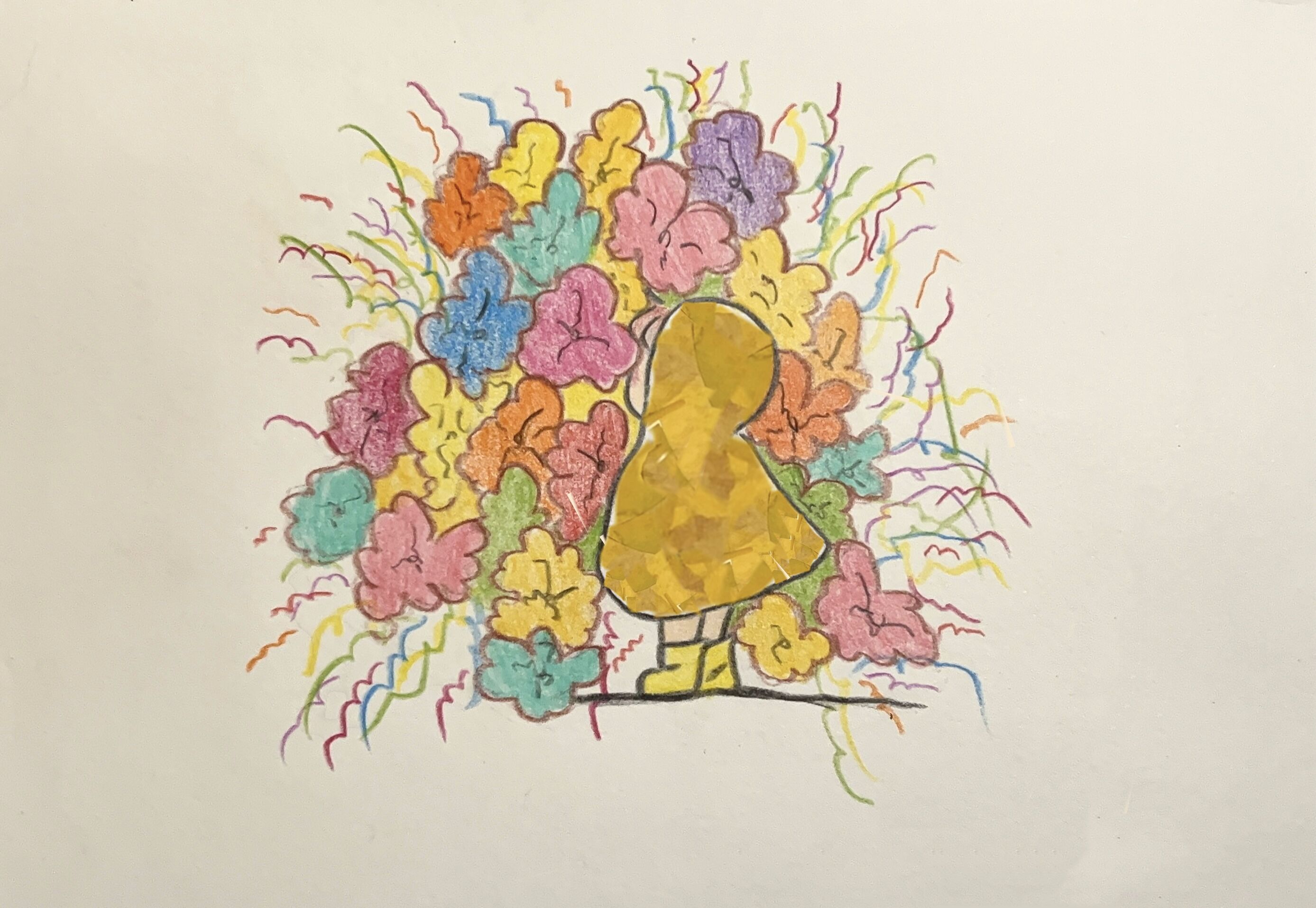 雨停了，眼前的世界焕然一新，犹如繁花盛开，让我坠入漫漫山花之中。