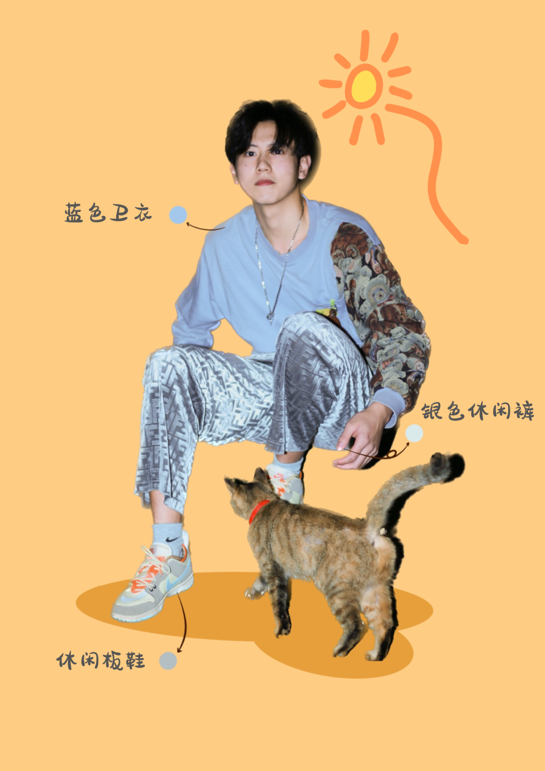 Look 11：印花与小熊，让简洁的设计充满视觉张力。
西南科技大学卢璐雯 制