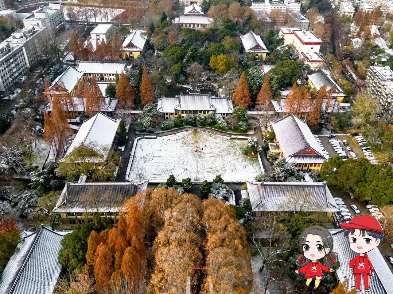 洁白与斑斓色彩相映成趣，构成独属于冬天的奇妙画卷。 南京师范大学 摄