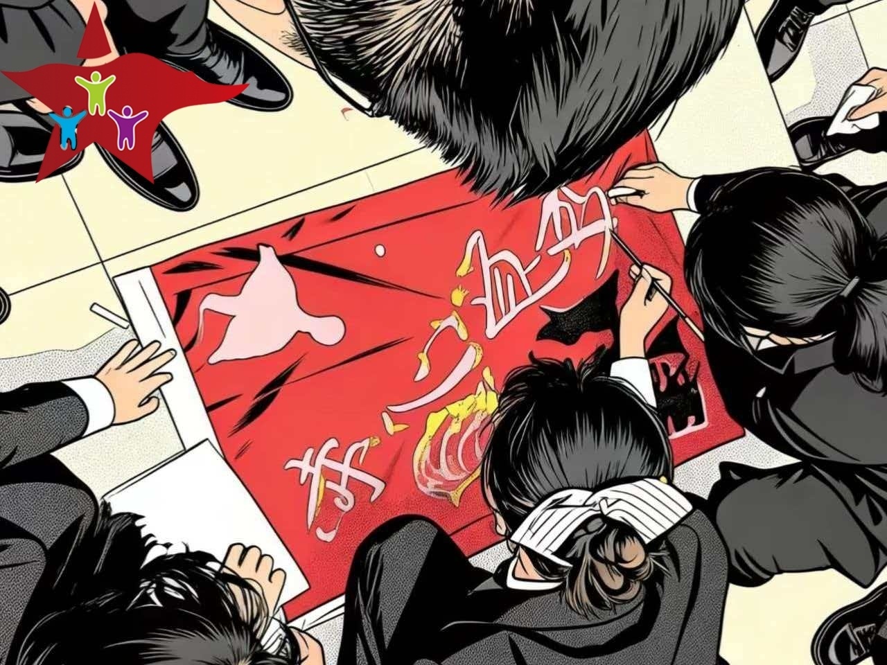 画笔紧握，每一笔都是心意的凝结，每一抹色彩都是信仰的传递。