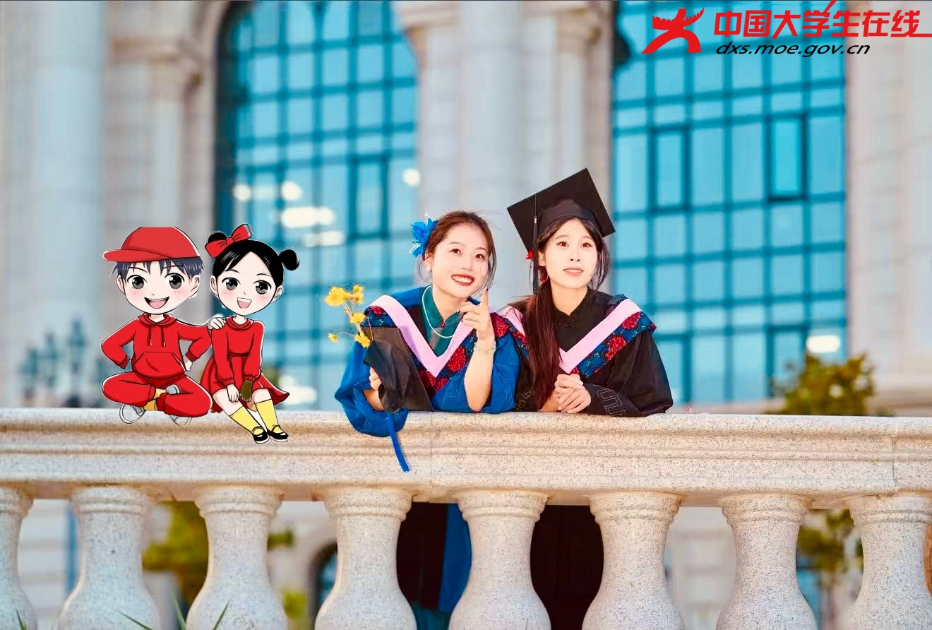 毕业生教学楼合影毕业照 来源：崔俞
