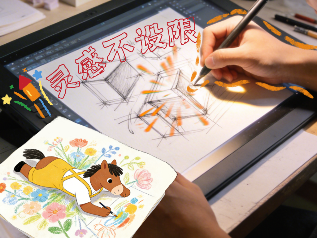 “天马行空”
"守护一份不受拘束的想象力与创造力”最珍贵的，是思维可以自由驶骋的原野。新年，愿你的灵感"天马行空”，在学业与生活中，都能画出独一无二的轨迹。