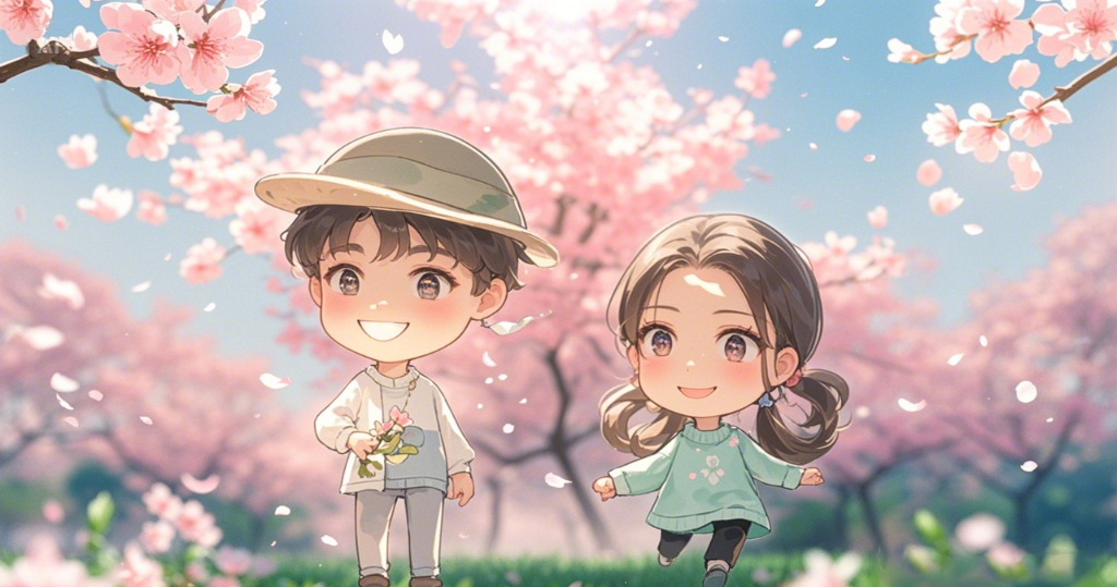 小中与桃花（图片由即梦AI生成）.jpg