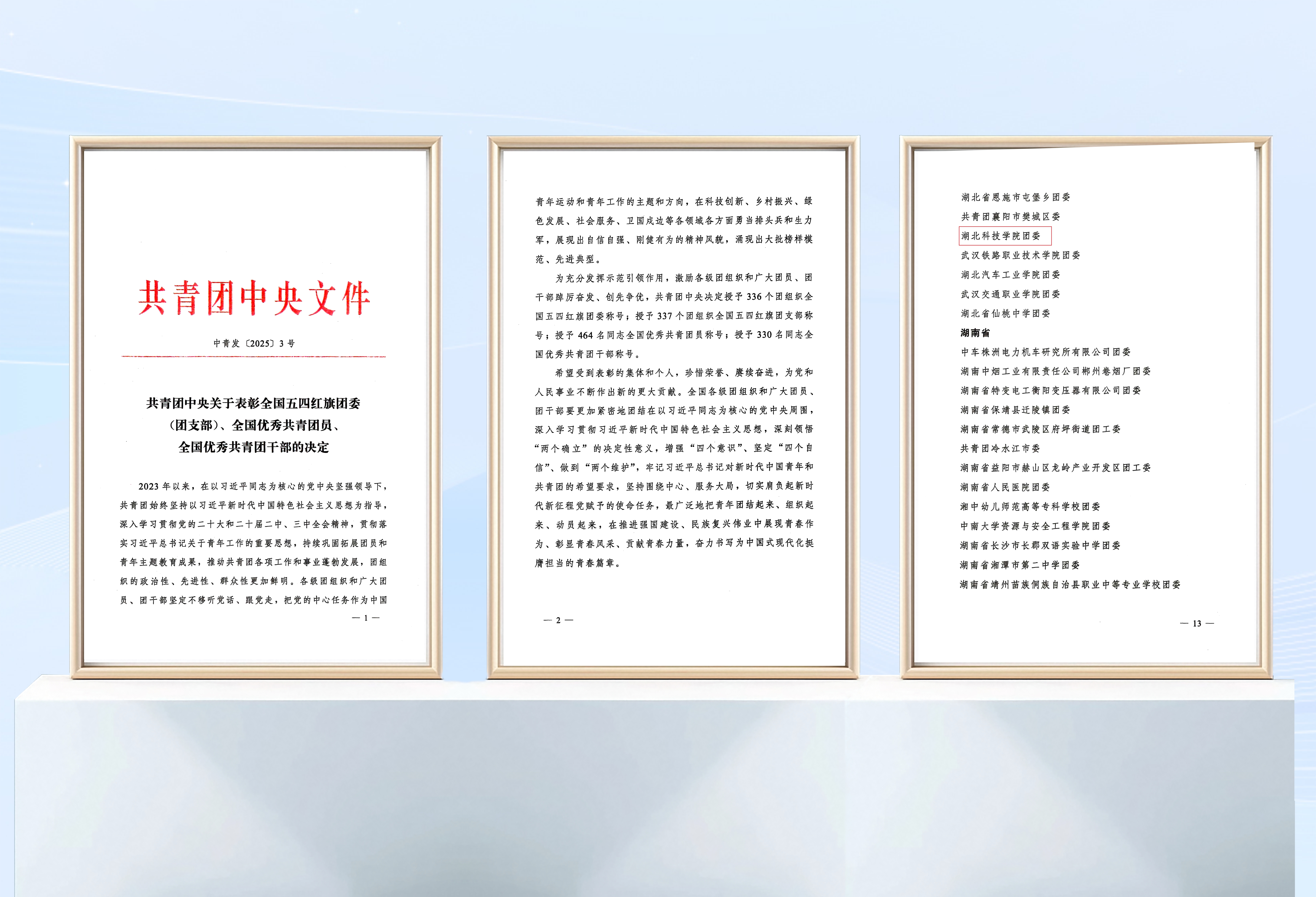 共青团中央表彰文件 来源:湖北科技学院团委.jpg 共青团中央表彰文件 来源:湖北科技学院团委.jpg