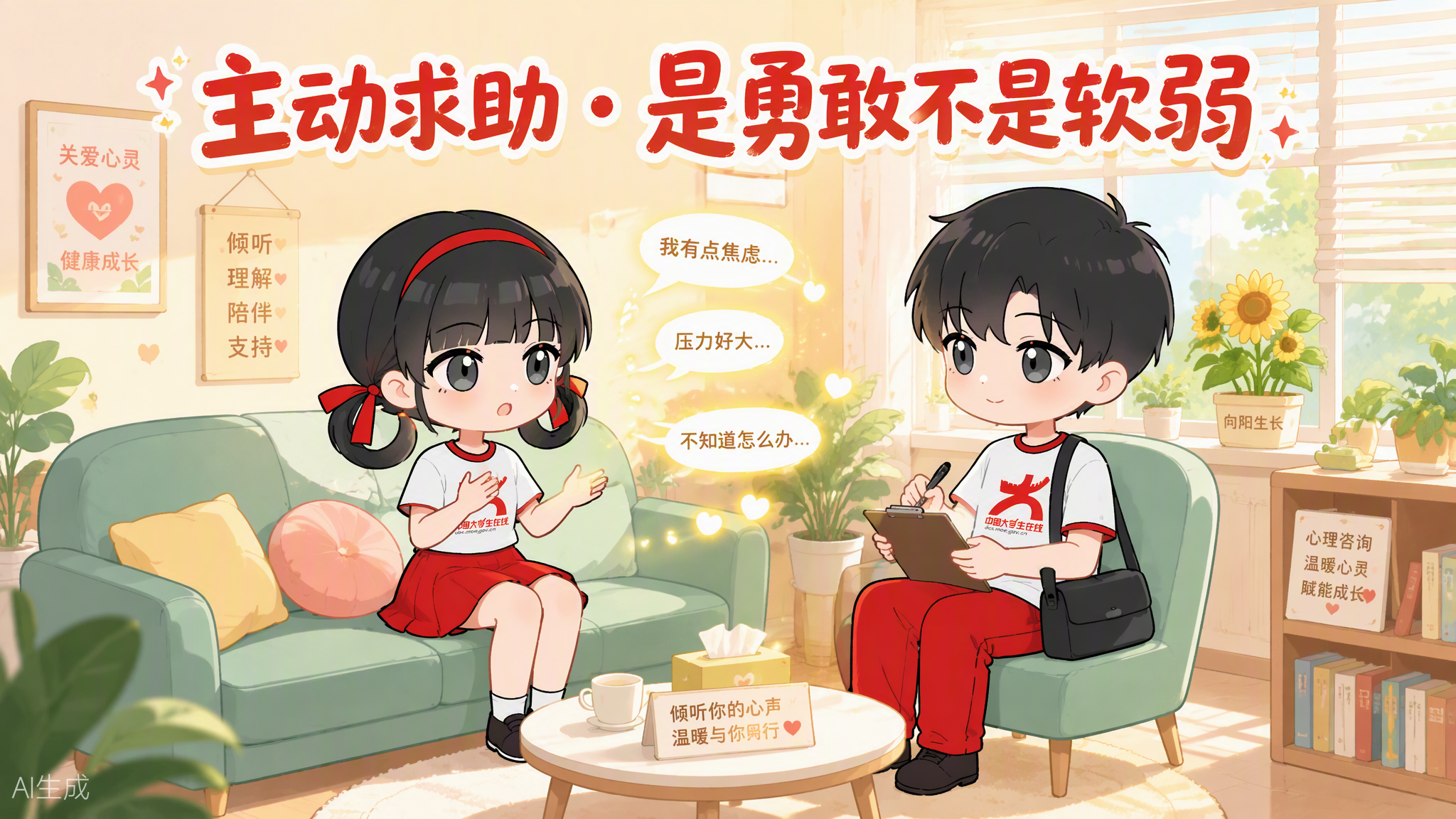 撑不住的时候，说出来就是力量。找朋友倾诉、走进心理咨询室，不是软弱，而是对自己负责的成熟与智慧。求助的那一刻，光就已经开始照进来了。