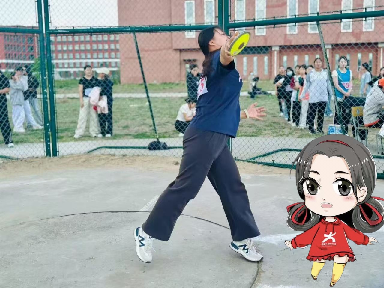 旋轉、蓄力、擲出?。▓D片拍攝：劉嘉玲 王海峰 趙中塬 劉文淇 張朔寧 李高揚 屈凡茜 李鑫淼 李馨語 高博倫）